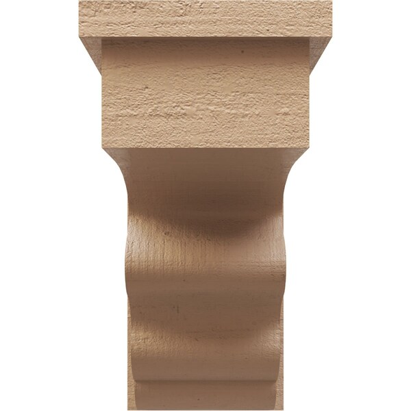 6in. W X 18in. D X 12in. H Series 3  Highland Rough Cedar Woodgrain TimberThane Corbel, Primed Tan